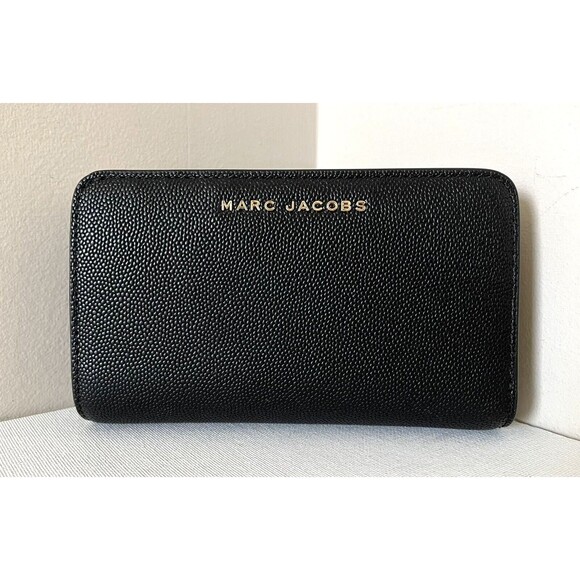 New Marc Jacobs Medium Compact Bifold Wallet Black - Picture 1 of 7